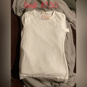 Size small white short sleeve